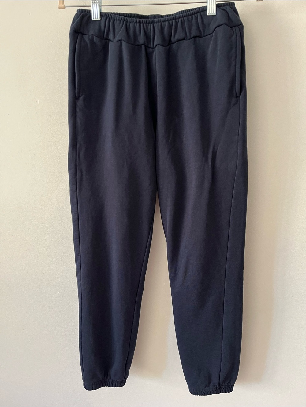 Pact Organic Cotton Elastic-Waist Navy Jogger Pants Sz XS
